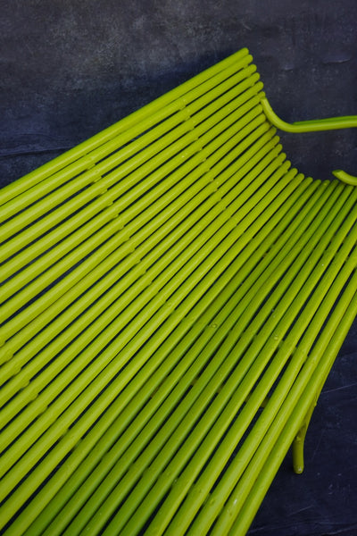 Florescent Green Thonet-style Bentwood Bench F2761