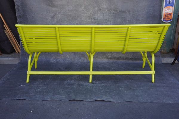 Florescent Green Thonet-style Bentwood Bench F2761