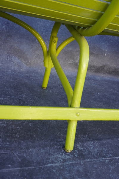 Florescent Green Thonet-style Bentwood Bench F2761