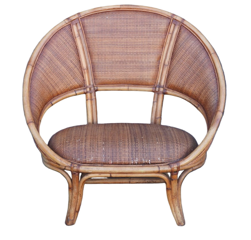 Ramon Castellano for Kalma Bamboo Rattan Loveseat F2764