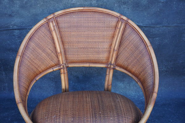 Ramon Castellano for Kalma Bamboo Rattan Loveseat F2764