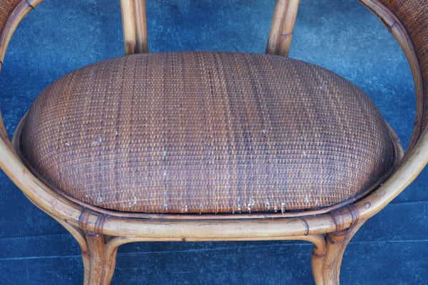 Ramon Castellano for Kalma Bamboo Rattan Loveseat F2764