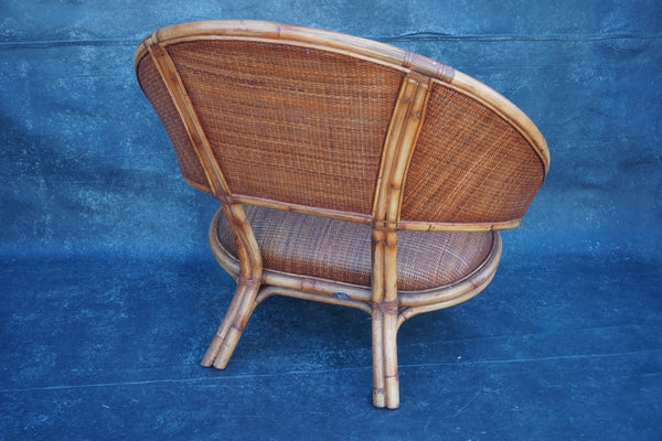 Ramon Castellano for Kalma Bamboo Rattan Loveseat F2764