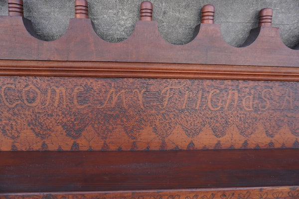 Old Californian Redwood Plate Rack Wall Mount F2773