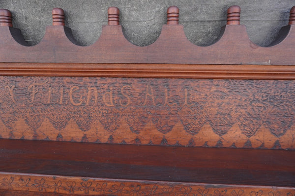 Old Californian Redwood Plate Rack Wall Mount F2773