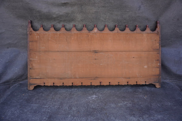 Old Californian Redwood Plate Rack Wall Mount F2773