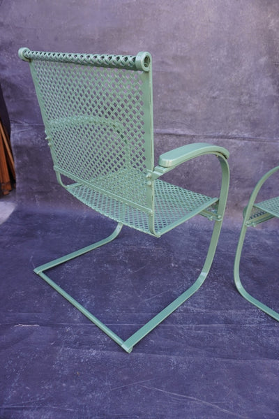 Pair of Spring Metal Lawn Chairs, c. 1930s F2780