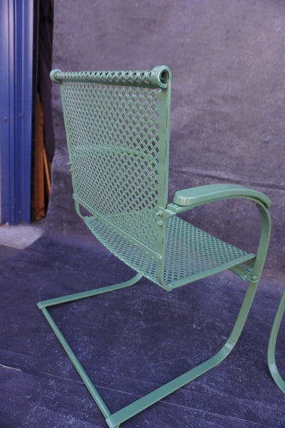 Pair of Spring Metal Lawn Chairs, c. 1930s F2780