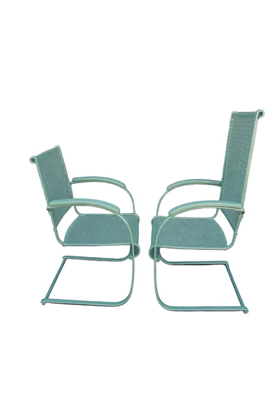 Pair of Spring Metal Lawn Chairs, c. 1930s F2780