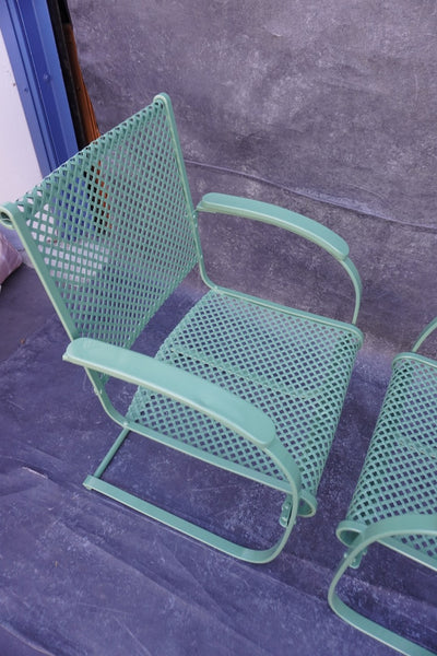 Pair of Spring Metal Lawn Chairs, c. 1930s F2780