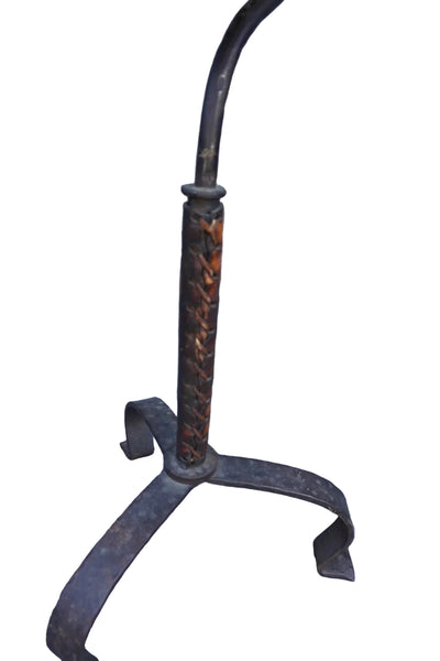 Original Monterey Wrought Iron and Leather Drink Stand F2781