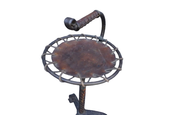 Original Monterey Wrought Iron and Leather Drink Stand F2781