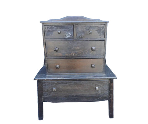 Step-Back Four Drawer Wooden Dresser F2784