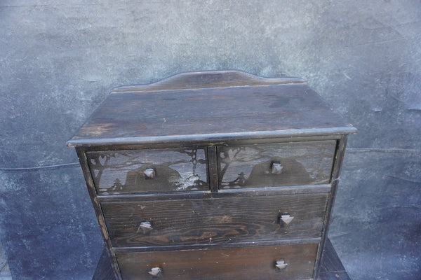Step-Back Four Drawer Wooden Dresser F2784