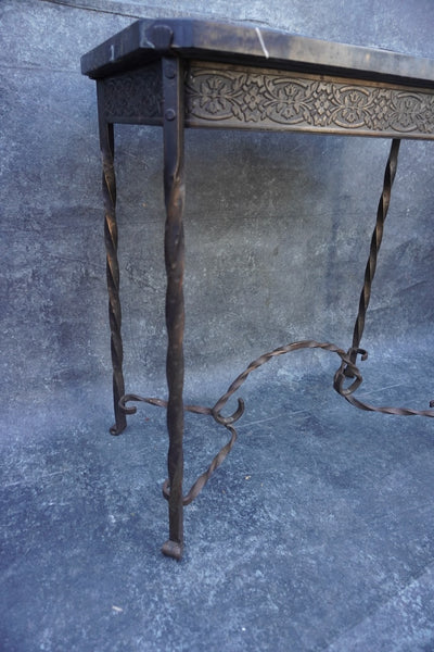 Spanish Revival Marble Top Occasional Table F2786