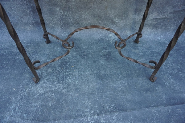 Spanish Revival Marble Top Occasional Table F2786