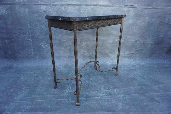 Spanish Revival Marble Top Occasional Table F2786