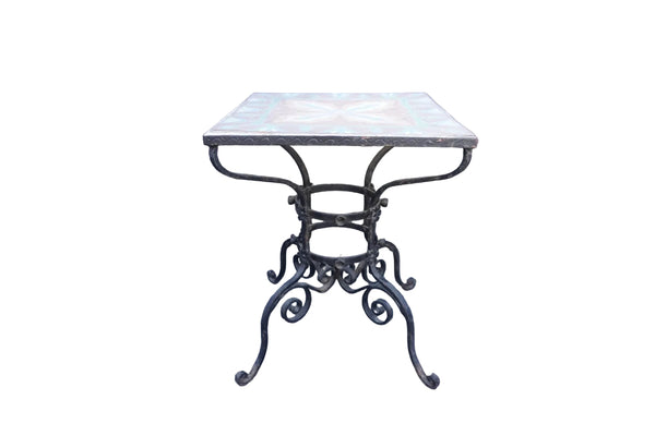 Spanish Revival meets Egyptian Revival Tile-Top Table F2787