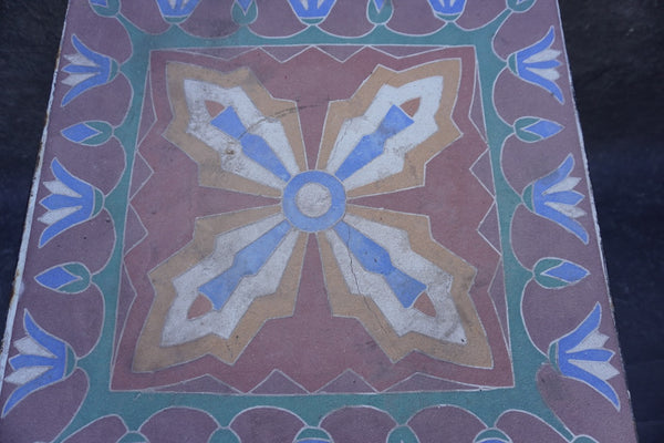 Spanish Revival meets Egyptian Revival Tile-Top Table F2787
