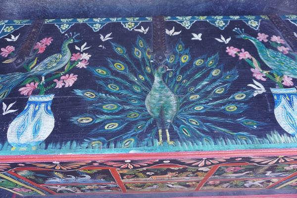 Hand-Painted Folk Art Mexican Trunk F2791