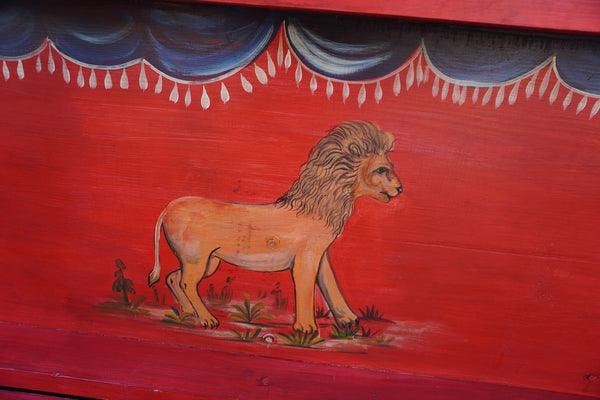 Hand-Painted Folk Art Mexican Trunk F2791