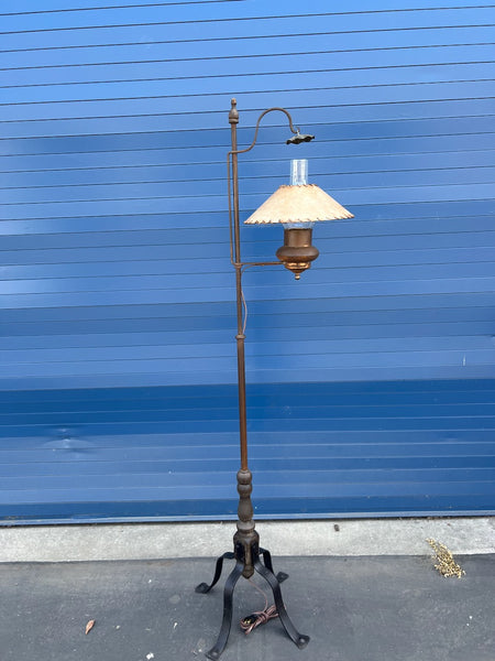 Original Monterey Old Wood and Copper Floor Lamp F2795