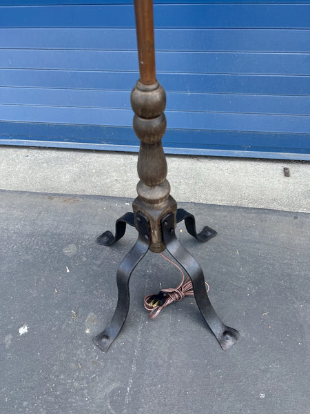 Original Monterey Old Wood and Copper Floor Lamp F2795