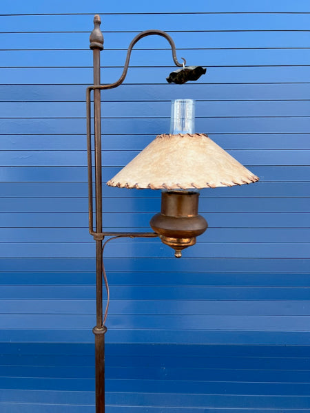 Original Monterey Old Wood and Copper Floor Lamp F2795