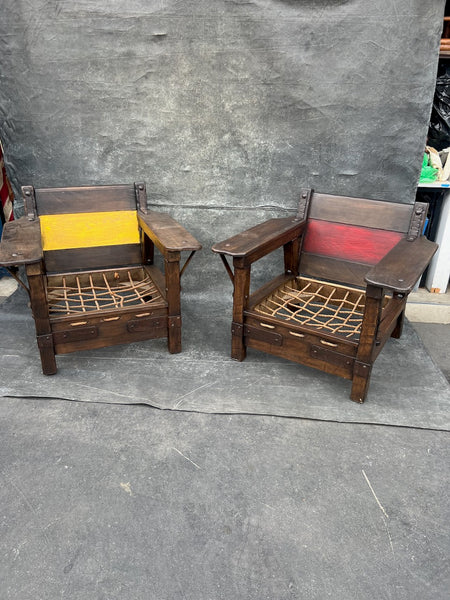 Restored Monterey Classic Club Chair in Old Wood (Yellow) F2798