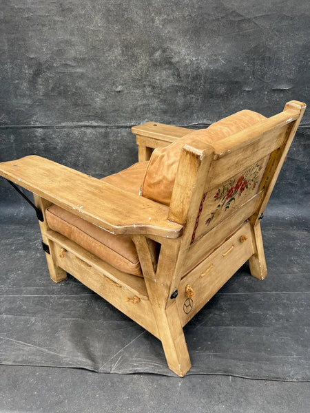 Warren Hyle Club Chair with Leather Upholstry F2799