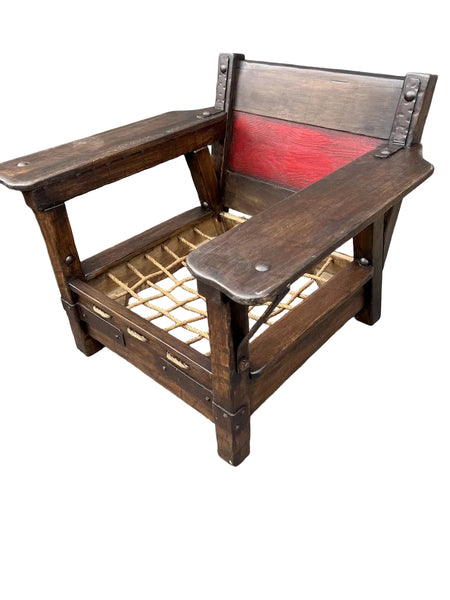 Restored Monterey Classic Club Chair in Old Wood (Red) F2800