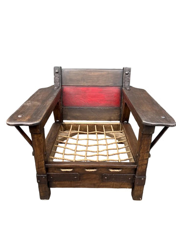 Restored Monterey Classic Club Chair in Old Wood (Red) F2800