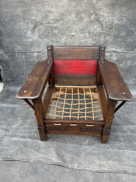 Restored Monterey Classic Club Chair in Old Wood (Red) F2800