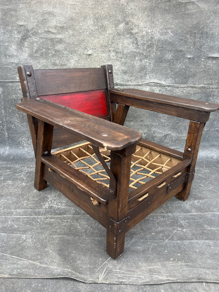 Restored Monterey Classic Club Chair in Old Wood (Red) F2800