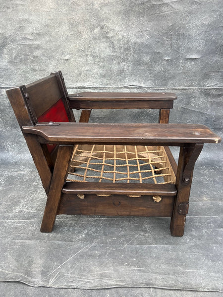Restored Monterey Classic Club Chair in Old Wood (Red) F2800