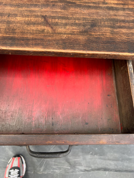 Original Monterey Classic Old Wood Three Drawer Desk F2801