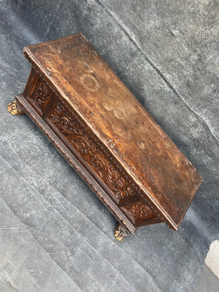 18th Century Spanish Colonial Solid Walnut Trunk F2807