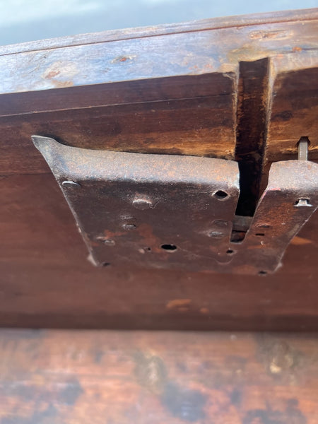 18th Century Spanish Colonial Solid Walnut Trunk F2807