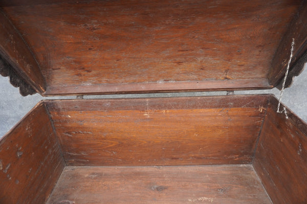 19th Century Spanish Colonial Leather Trunk F2816