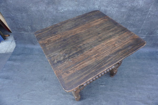 Classic Monterey Old Wood Table with Turned Ball Legs F2818