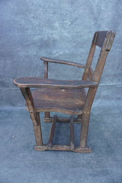 Classic Monterey Old Wood Sled Chairs, Total of Four F2819