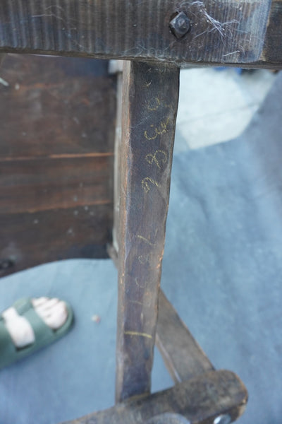 Classic Monterey Old Wood Sled Chairs, Total of Four F2819