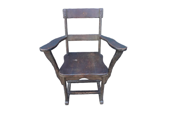 Classic Monterey Old Wood Sled Chairs, Total of Four F2819