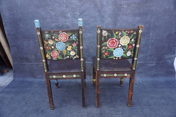 Antique Hand-Painted Mexican Café Chairs F2820
