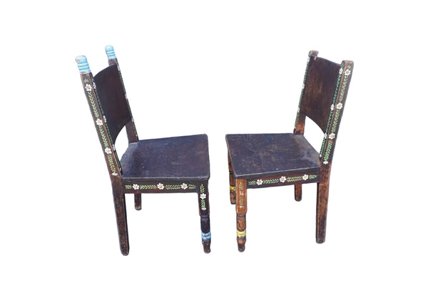 Antique Hand-Painted Mexican Café Chairs F2820