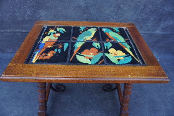 Taylor 6-Tile Table with Parrots F2827