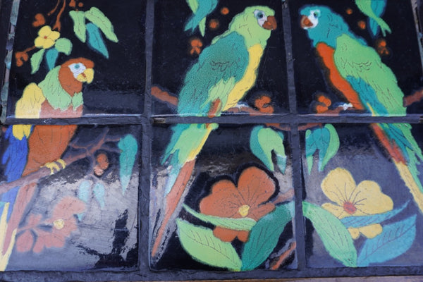 Taylor 6-Tile Table with Parrots F2827