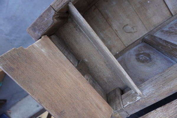 19th Century Solid Oak Linenfold Trunk F2829