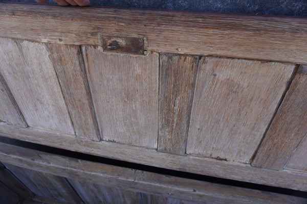 19th Century Solid Oak Linenfold Trunk F2829