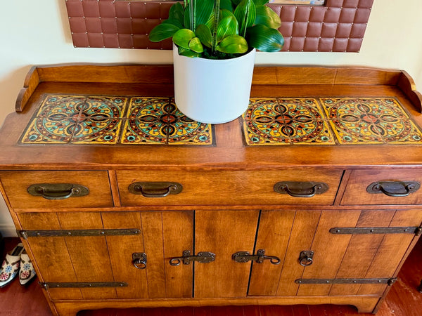 Monterey Classic Tile Top Sideboard in Smokey Maple finish F5000